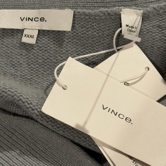 VINCE Cashmere Shrunken Button Cardigan Sweater Seastone Size XXXL NEW - Picture 7 of 8